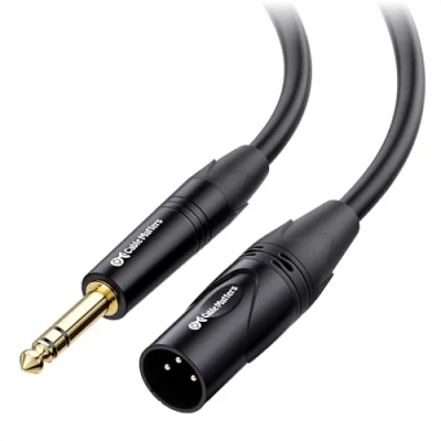 Immagine di Cable Matters cavo da TRS a XLR 6,35 mm (1/4 di pollice) maschio 6 piedi (cavo TRS, 1/4, 1/4 XLR)