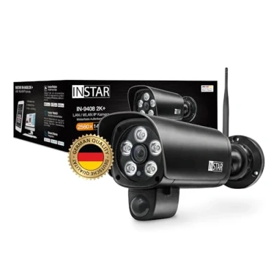 Immagine di INSTAR IN 9408 2K+ LAN/WLAN schw. 101664 WLAN IP Videocamera di sorveglianza 2560 x 1440 Pixel