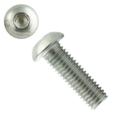 Immagine di Eisenwaren2000 Viti a testa bombata M4 x 60 mm con esagono incassato (40 pezzi) ISO 7380 piatta filettate acciaio inox A2 V2A antiruggine