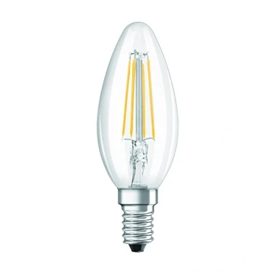 Immagine di BELLALUX Lampada LED, Base E14, Bianco freddo (4000K), Filamento chiaro, Forma a candela, Sostituzione per lampadina convenzionale 40W, 1 pack
