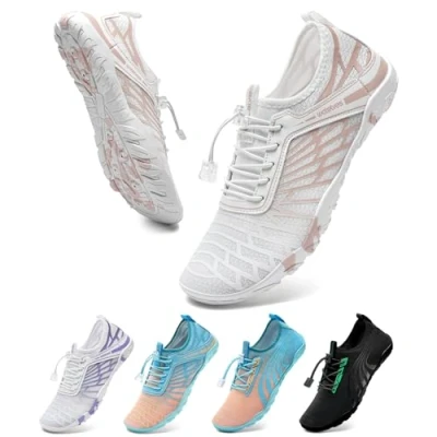 Immagine di WateLves Scarpe da Scoglio Uomo Donna Spiaggia Acqua Immersione Unisex Surf Drenaggio Antiscivolo Asciugatura Rapida