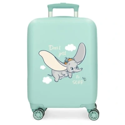 Immagine di Disney Valigia per bambini rigida Chiusura a combinazione Laterale 4 ruote Bagagli Mano è realizzato in ABS, un materiale rigido e leggero., Dumbo, cabina