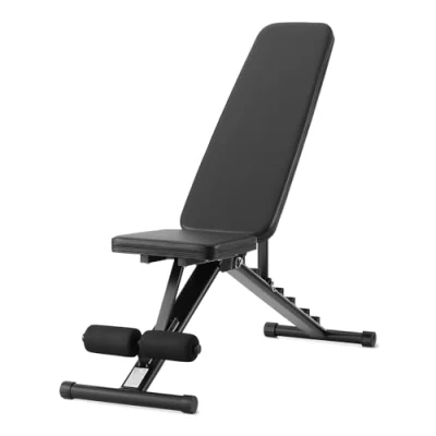 Immagine di Amazon Basics Panca per allenamento regolabile, pieghevole, palestra a casa, Nero, 135 x 38 116 cm