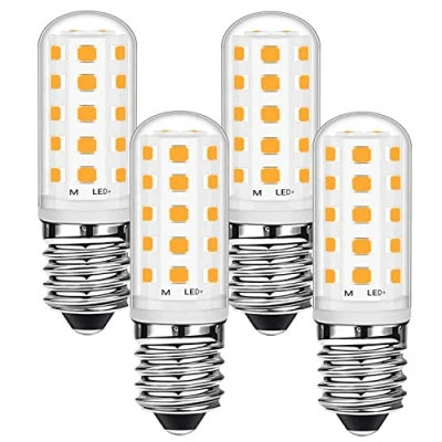 Immagine di Lampadina LED E14 3W Bianco Caldo 2700K 28W 33W Alogena Equivalente Risparmio Energetico, Lampadine Piccole Vite Edison per Macchina Da Cucire Cappa Congelatore, AC220 240V, Confezione 2