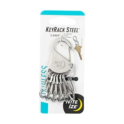Immagine di Nite Ize, Portachiavi con 6 moschettoni a S 0,5, NI KRS 03 11, Argento (Silber)