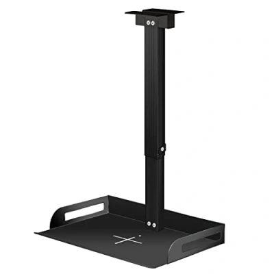 Immagine di Drsn Supporto per Videoproiettore Universale da Soffitto/Muro, Cuscinetto 5 KG, Vassoio 35x22 CM, 34 56 CM Regolabile, Soffitto Proiettore, Videocamere Videoconferenze, Router