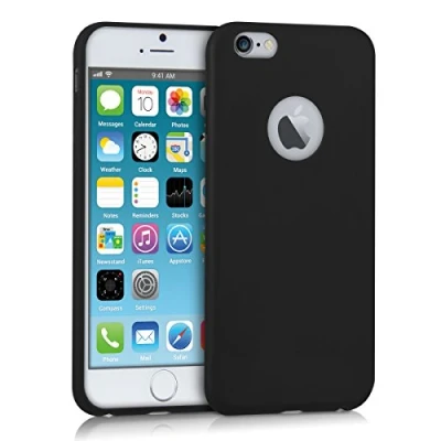 Immagine di kwmobile Custodia Compatibile con Apple iPhone 6 / 6S Cover Back Case per Smartphone in Silicone TPU Protezione Gommata nero matt