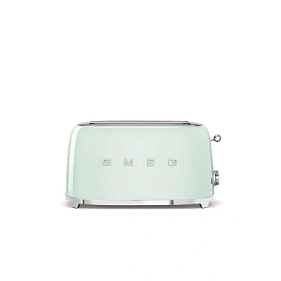 Immagine di Smeg, Tostapane 2x4 TSF02PGEU, 2 Scomparti da 36mm, 6 Livelli di Doratura, Funzione Riscaldamento, Scongelamento e Bagel, Espulsione Automatica Pane, Cassetto Raccoglibriciole, 1500W, Verde Pastello