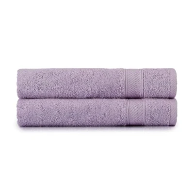 Immagine di nottoc Telo Doccia Lilla Lavanda, Set Asciugamani Super Assorbenti, ad Alto Assorbimento, 100% Cotone, 2 Asciugamano (70x140cm)