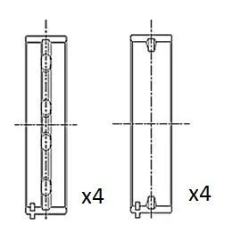 Immagine di FAI AutoParts BM1017 STD Cuscinetto albero a gomito AUDI: 80 B4 Sedan, A4 B7 Avant, B6/B7 Cabrio