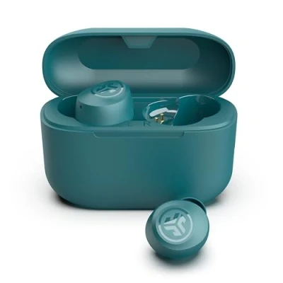 Immagine di JLab Go Air Pop+ Cuffie Bluetooth In Ear Piccole, Auricolari Senza Fili, 35H+ di Autonomia, IP55 True Wireless Earbuds con Microfono, Applicazione, Dual Connect, Custodia Ricarica, Verde Acqua