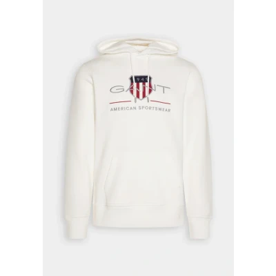 Immagine di GANT REG Archive Shield Felpa con cappuccio, Uomo, Taglia: XXL, Eggshell