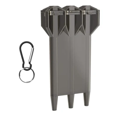 Immagine di kwmobile Custodia per Freccette in Plastica 3in1 Dart Case 3 Frecce Box Sagomato Porta Cover Rigida Nero/Trasparente