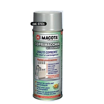 Immagine di TRS® MACOTA COPRIMACCHIA AL SOLVENTE VERNICE SPRAY SMALTO COPRENTE MURO CARTONGESSO MUFFA UMIDITA&#039; PROFESSIONALE ANNERIMENTO CALORIFERI GORE DI ACQUA SPORCO OLIO PENNARELLI PENNE MACCHIE