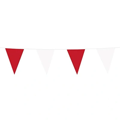 Immagine di Boland Bandierine, Lunghezza 10 Metri, Catena per Bandiere, ghirlande in plastica, Decorazione da Appendere, Carnevale, Festa a Tema, Compleanno, Asilo, Discoteca