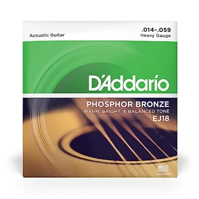 Immagine di D&#039;Addario Corde Chitarra Acustica per EJ18 Set EJ Phosphor BRZ RND WND, 14 59