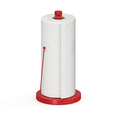 Immagine di stardis Simply Portarotolo da cucina in acciaio inox, robusto e durevole (rosso)