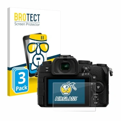 Immagine di brotect Pellicola Protettiva Vetro per Panasonic Lumix DC G91 Protezione Schermo (3 Pezzi) [Durezza Estrema 9H, Chiaro]