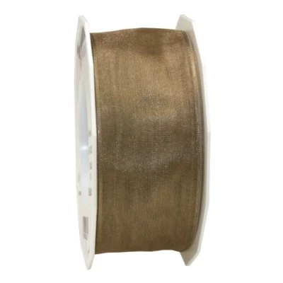 Immagine di PRÄSENT Nastro con Bordo Metallico, Poliestere, Talpa, 25 m Rolle 40 mm, unità