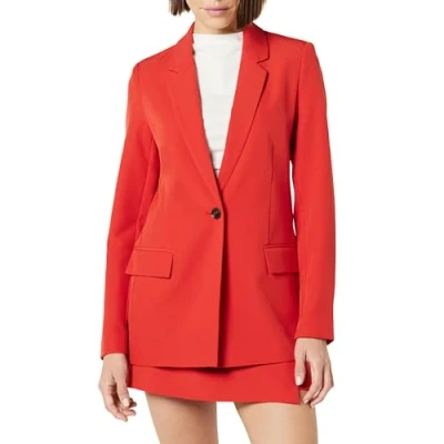 Immagine di The Drop Blake Long Blazer, Rosso Lava, M