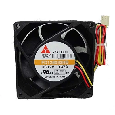 Immagine di N / A Cooler Fan for Y.S. Tech 80mm x 32mm High Airflow Server 47 CFM 3 Pin Dual Ball FD128032HB DC12 0.37A