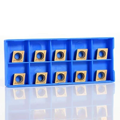 Immagine di Utensili per tornitura, punte in metallo duro da 10 pezzi Inserti Tornio taglierina tornitura filettatura Lame CNC con scatola