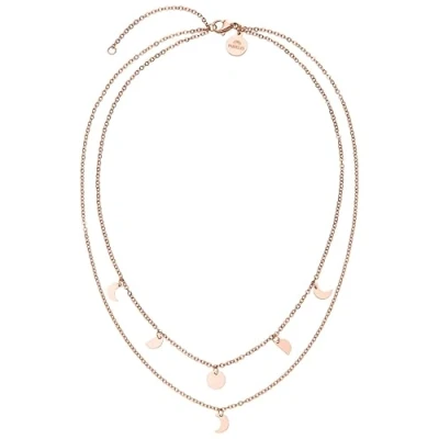 Immagine di Purelei® Luna necklace (oro rosa) Collana donna in resistente acciaio inossidabile Collanina con ciondolo lunghezza 40 45cm per un look personalizzato impermeabile