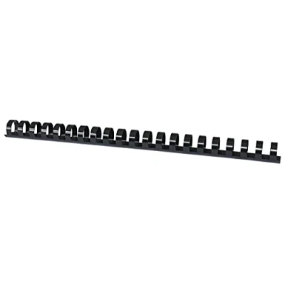 Immagine di OFFICER PRODUCTS 20241615 05 Dorsi in plastica, 100 pezzi, DIN A4, 16 mm (145 pagine), pettini per rilegatura, rilegatura colore: Nero