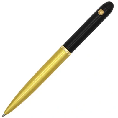 Immagine di Gullor Penna a sfera realizzata mano in legno, palissandro e ottone, colore: nero