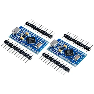 Immagine di 2pcs Pro micro ATmega32U4 5 V/16MHz Module with Pin Header for Leonardo Atmega 32u4 5v / 16mhz Modulo Scheda controller Usb per