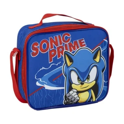Immagine di Portamerienda Termico Sonic Colore blu 21,5 x 8,5 19 cm Realizzato in poliestere Zaino piccolo con chiusura a cerniera e manico regolabile Prodotto originale progettato Spagna, blu,