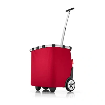 Immagine di reisenthel carrycruiser red Carrello Spesa con Resistente Telaio in Alluminio, Tracolla Regolabile e Tasca Interna Rimovibile, Ruote Grandi Tessuto Idrorepellente, 40 L