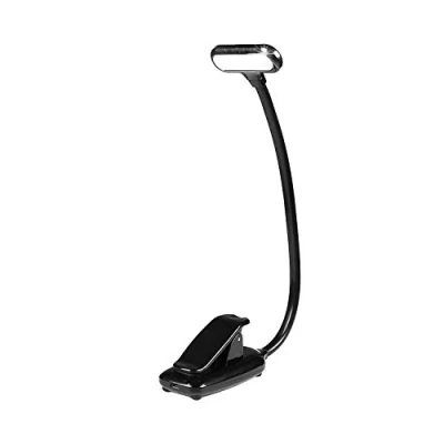 Immagine di Infitronic 9 LED Ricaricabile Leggio, lampada da lettura per pianoforte, lettura, dimmerabile, 3 modalità di colore (nero)