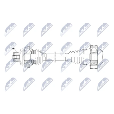 Immagine di NTY NPW AU 090 Albero motore / Semiasse Assale posteriore Dx 578mm Trasmissione automatica AUDI: Q5, A6 C7 Avant