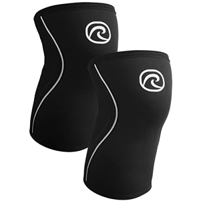Immagine di Rehband benda al ginocchio in neoprene da 3 mm, 1 pezzo o Paio, per sport di resistenza e attività più leggere, Colore:Nero Misura:XL