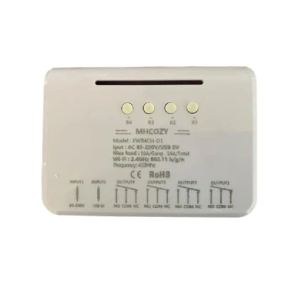 Immagine di MHCOZY Relè WIFI Ewelink, Modulo temporizzatore autobloccante/temporaneo, camino porta garage Alexa Voice Control(4CH RF 220V)
