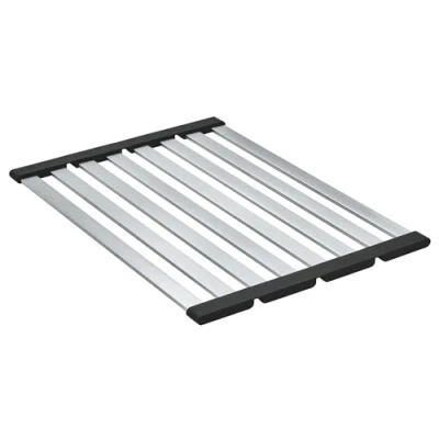Immagine di GROHE Griglia Scolapiatti pieghevole grande, 490 x 348 mm, Acciaio inossidabile, lavabile in lavastoviglie, Inox, 40854SD0