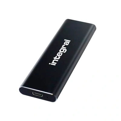 Immagine di Integral SlimXpress SSD esterno portatile USB e C 3.2 Gen 2 da TB, super veloce 1050 MB/s in lettura/1000 scrittura, elegante involucro alluminio plug &amp; play, compatibile con Mac,