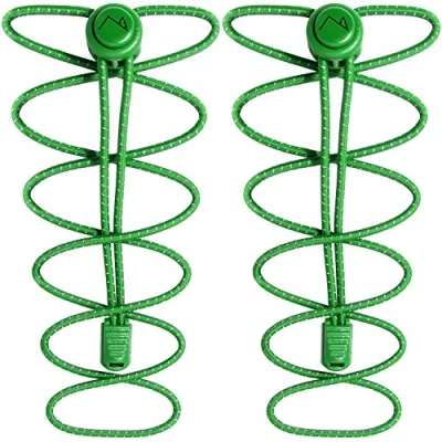 Immagine di CampTeck U6604 No Tie Lacci, Lacci Elastici per Scarpe con Sistema Autobloccanti Verde 1 Paio