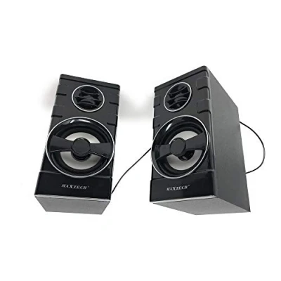 Immagine di Vetrineinrete® Coppia Casse rettangolari Speaker Wired 20 Watt Altoparlanti per Computer pc con Attacco USB 2.0 e aux Notebook CA SS002 M19