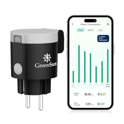 Immagine di GreenSun presa WiFi, timer per esterni, intelligente contatore di corrente corrente, timer, esterna, Alexa