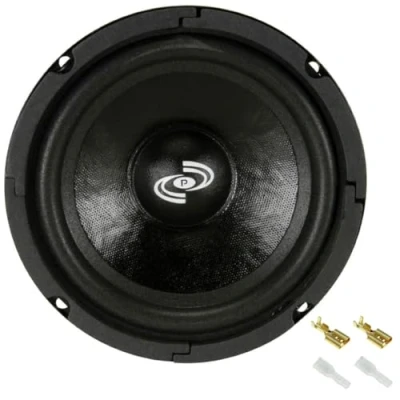 Immagine di 1 MIDWOOFER PYLE PDMW6 altoparlante da 16,5 cm 165 mm 6,5&quot; 125 watt rms e 250 max con impedenza 8 ohm per casa party, pezzo + faston di montaggio
