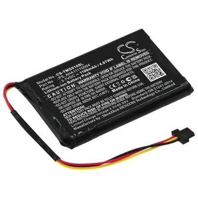 Immagine di CS TMG510SL Batterie 1100mAh compatibile con [TomTom] 4FA50, Go 510, 520, 520 WIFI, VIA 62 sostituisce AHA11110004, AT6, P5, P6