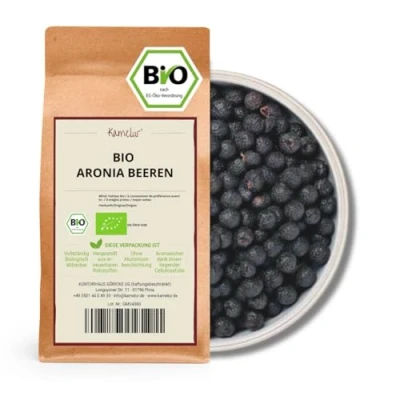 Immagine di Kamelur Bacche Di Aronia BIO Non Trattate, Essiccate Senza Zuccheri Aggiunti 1 Kg (Confezione Da 1)