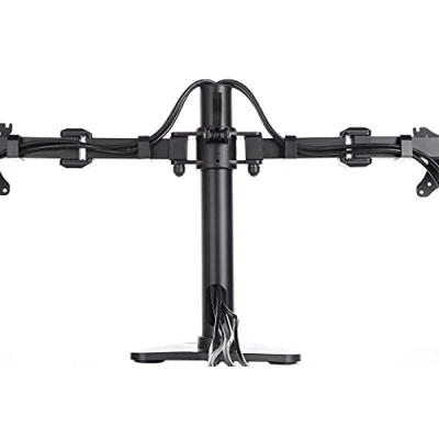 Immagine di iiyama DS1002D B1 Staffa per Doppio Monitor con Piastra d&#039;Appoggio, Fino a 30 Pollici, 10kg x Monitor, Nero