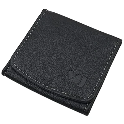 Immagine di Piccolo portamonete &quot;Wiener Schachtel&quot; in pelle di bufalo MJ Design Germany diversi colori (Nero)