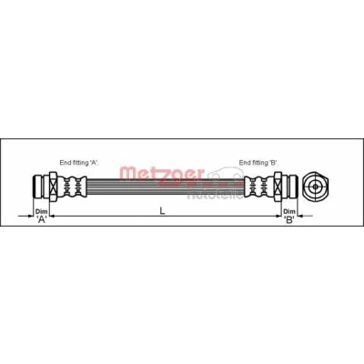 Immagine di METZGER 4113305 Tubi Freno 276 F10 x 1