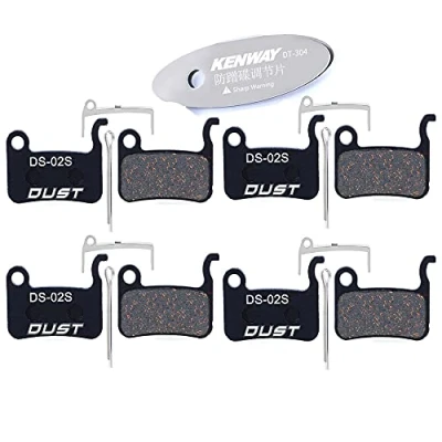 Immagine di CYCEARTH 4 Pairs Pastiglie dei Freni A Disco della Bici Bicicletta per Shimano Deore XT XTR LX SLX Hone Zoom Saint (Semi Metallic/in Metallo Sinterizzato) Metallic)