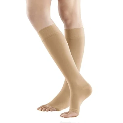 Immagine di VenoTrain® Micro Ccl 2 Gambaletto Punta Aperta M Corto Caramel Bauerfeind 1 Paio