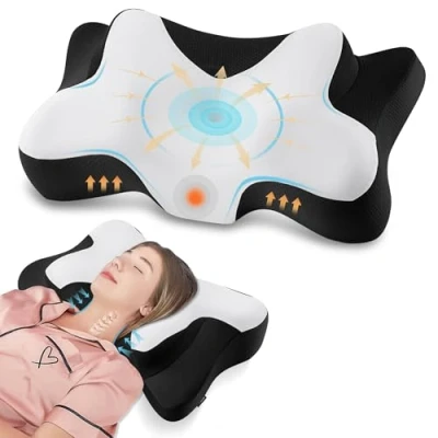 Immagine di DONAMA cuscino cervicale in memory foam, per dormire sui lati, schiena e pancia